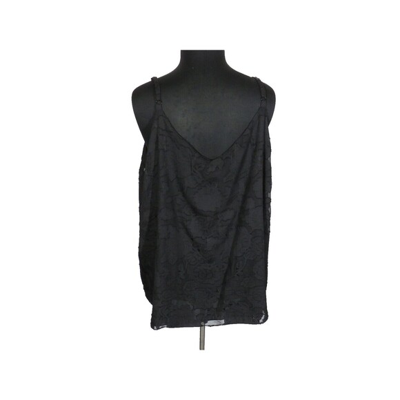 Torrid Black Chiffon Clip Floral Swing Tank -Lined- Plus Size 5X 28 - Picture 9 of 10